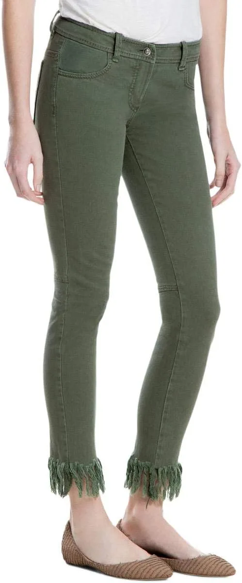 

Max Studio Skinny Jeans с рваным краем Military Green Max Studio London