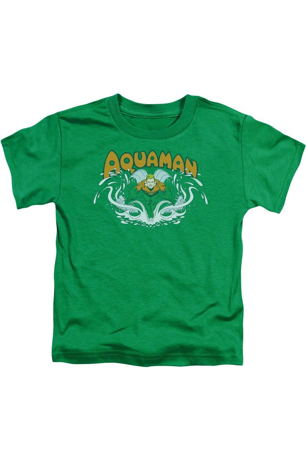 

Футболка с коротким рукавом для малышей DC Comics Aquaman Splash Gildan, зеленый