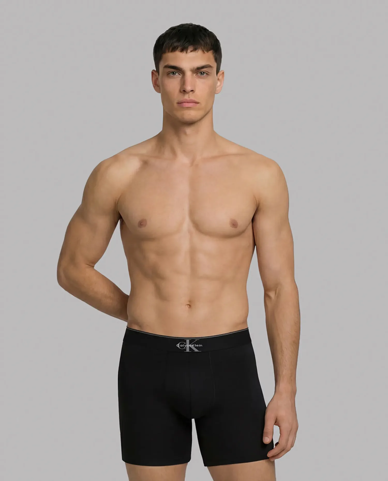 Упаковка из 3 длинных боксеров Calvin Klein, черный — фото 2