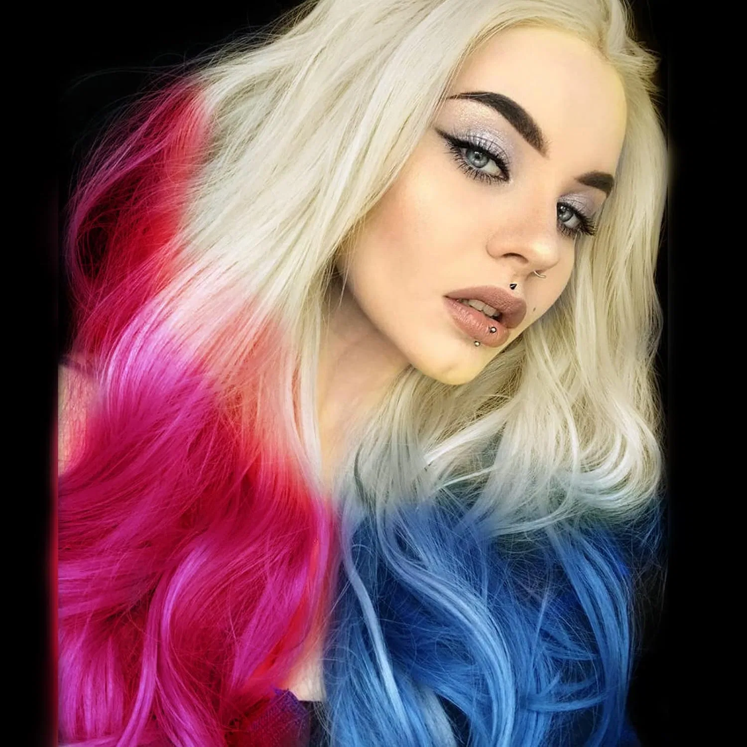 Длинный волнистый парик с эффектом омбре AFBeuty Afbeauty, Colorful Lace Front Wig