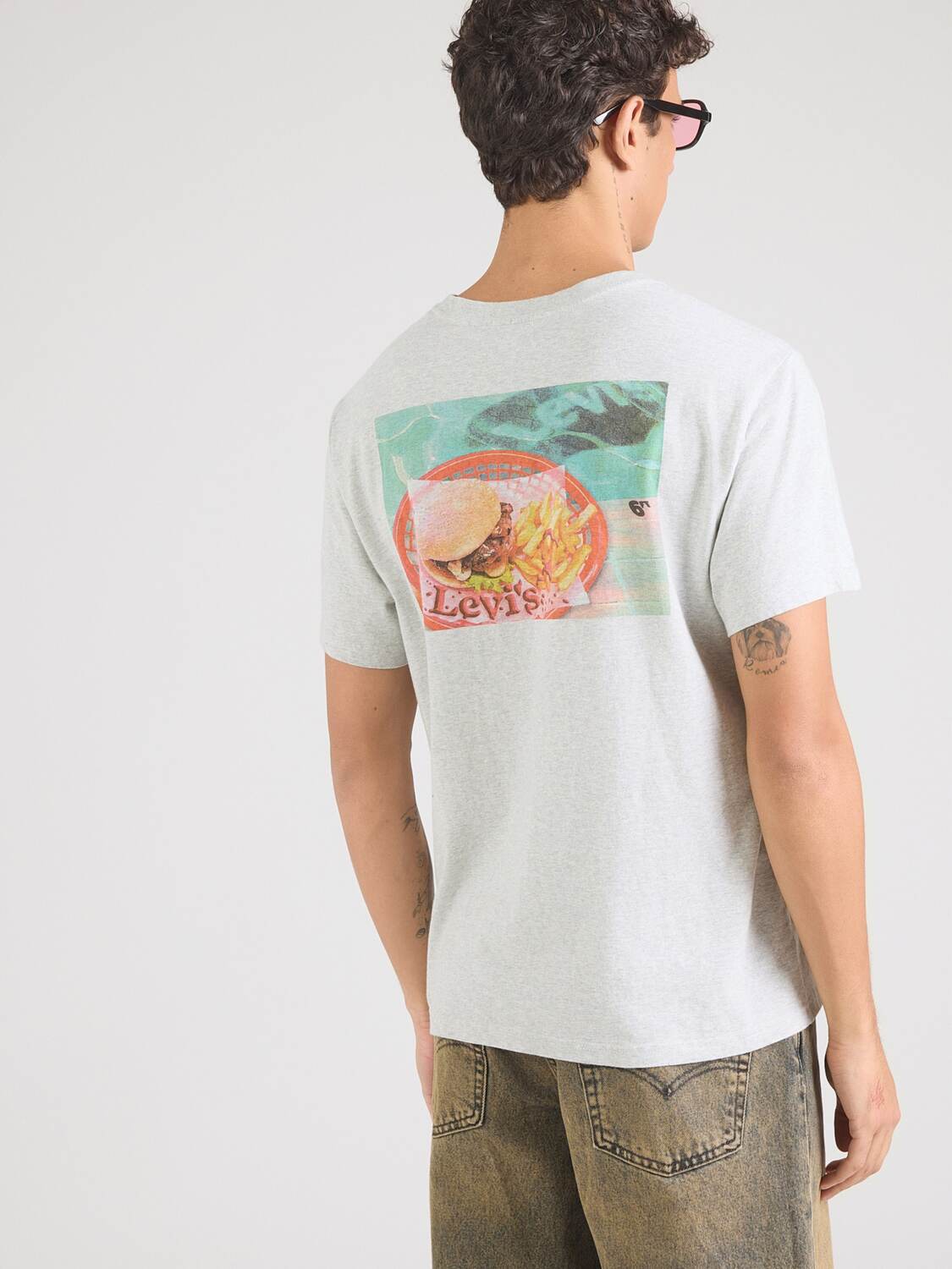 LEVI'S  Футболка в крапинку серого цвета — фото 2