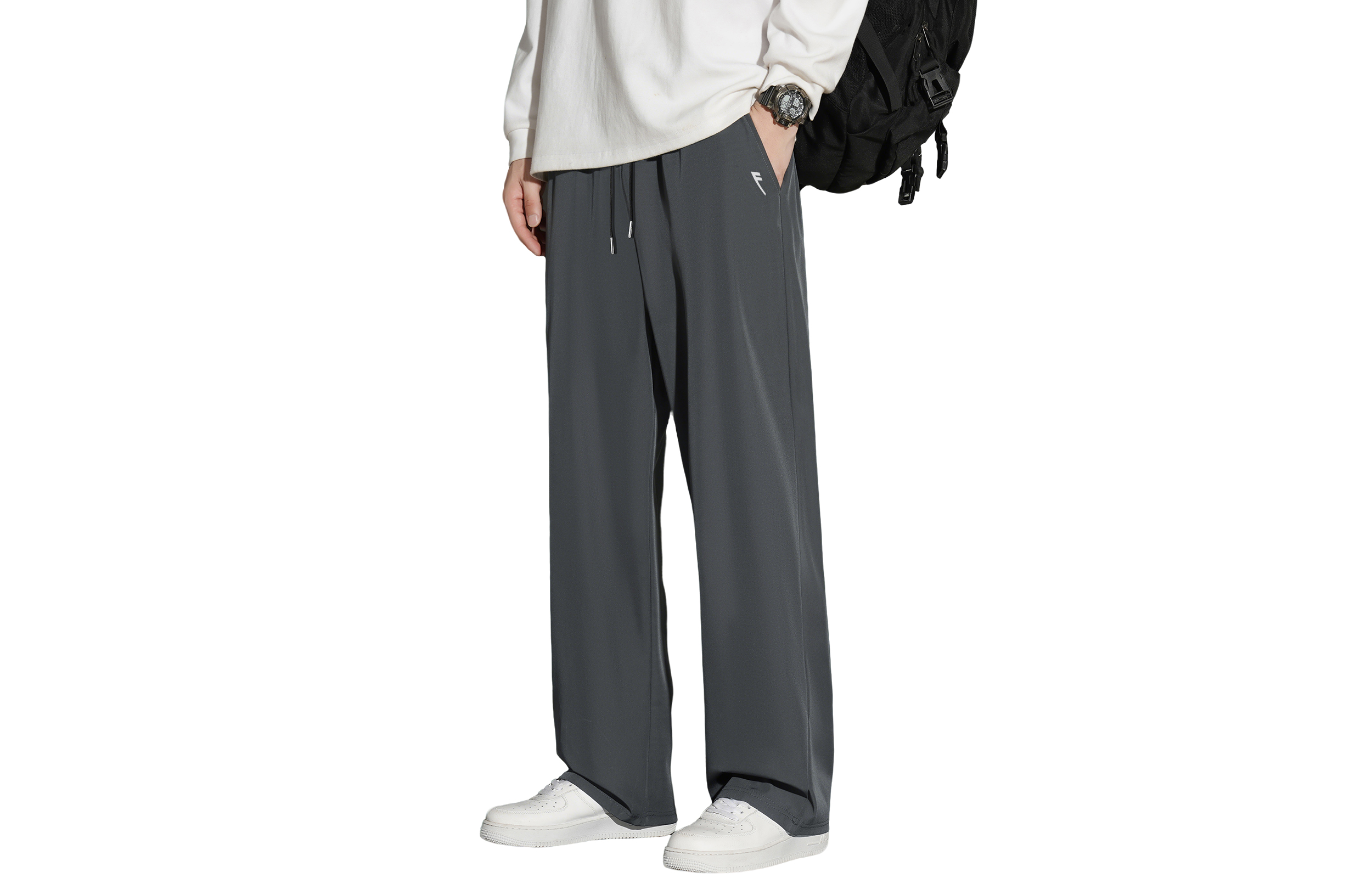 

Повседневные брюки женские Moderate Straight Fit WARRIOR, темно-серый