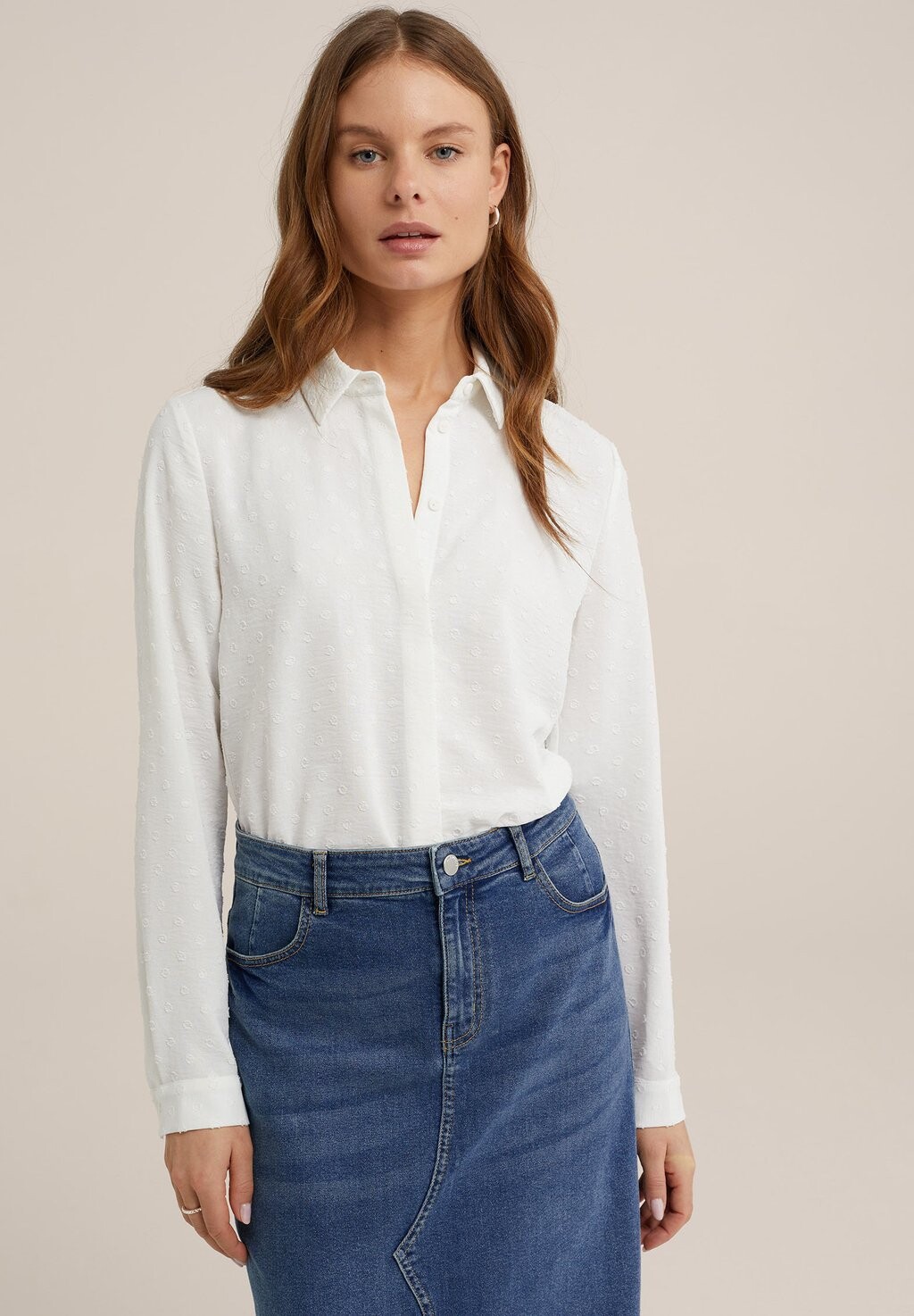 

Блузка-рубашка WE Fashion, цвет white