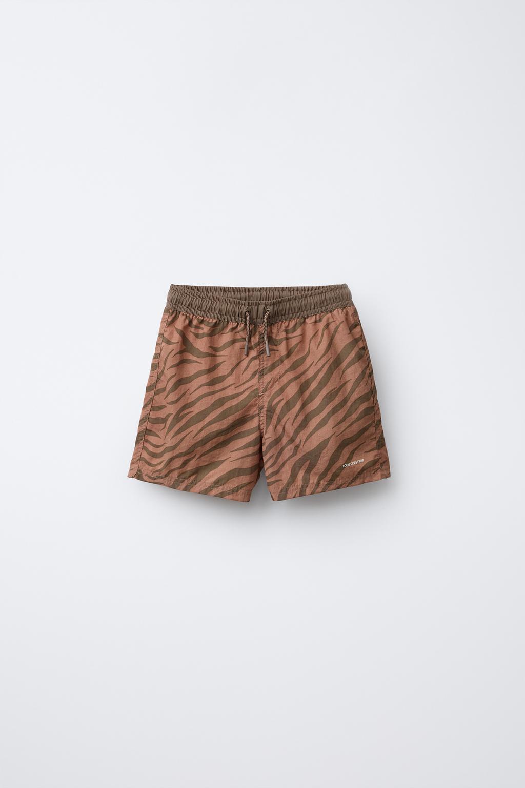 

6-14 лет / плавательные шорты с животным принтом ZARA, коричневый