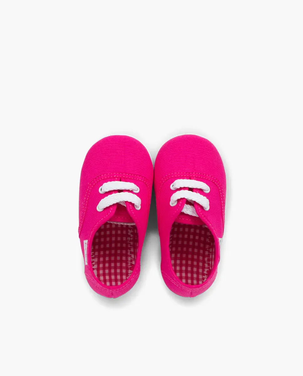 Спортивные кроссовки для девочки с шнурками Pisamonas, Magenta — фото 4