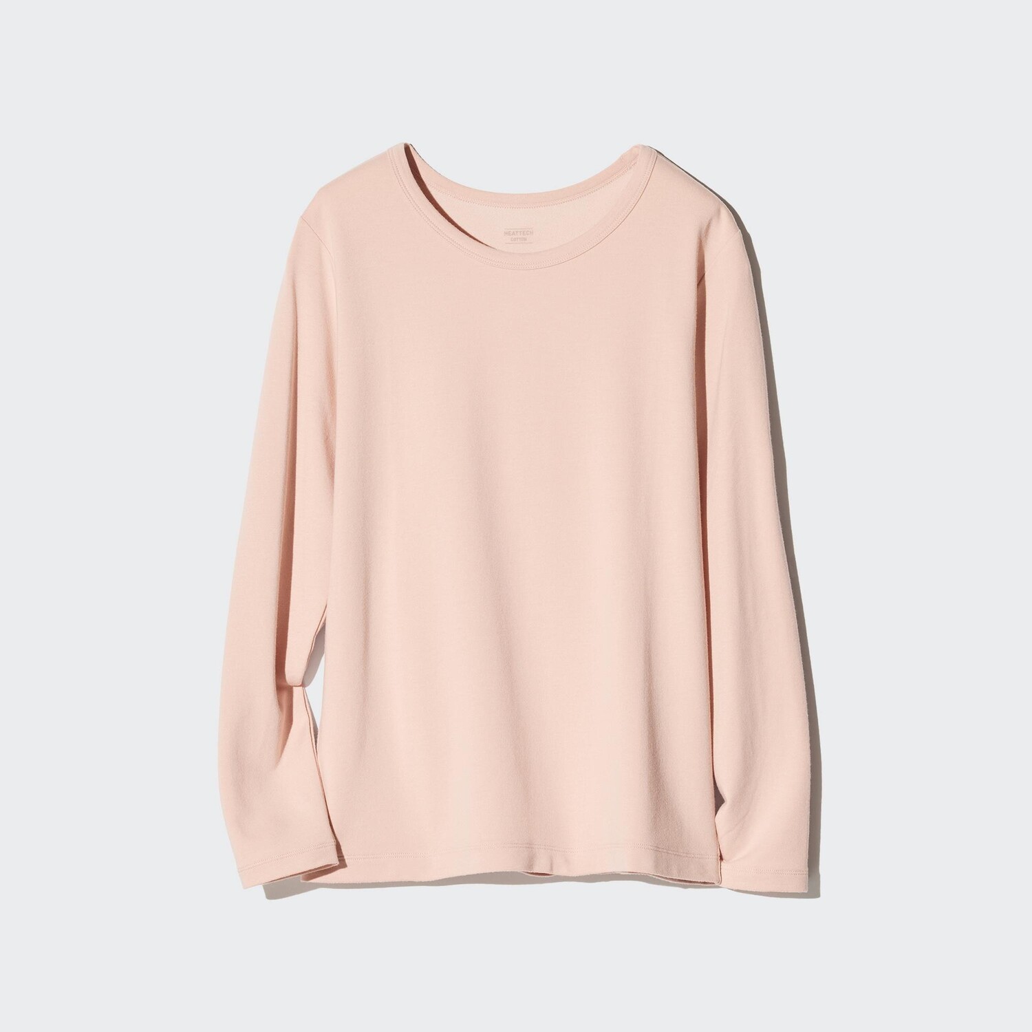 

HEATTECH Очень теплая хлопковая термофутболка с круглым вырезом UNIQLO, розовый