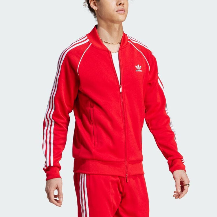 Толстовка на молнии с логотипом-трилистником Adidas Adidas Originals, красный — фото 4
