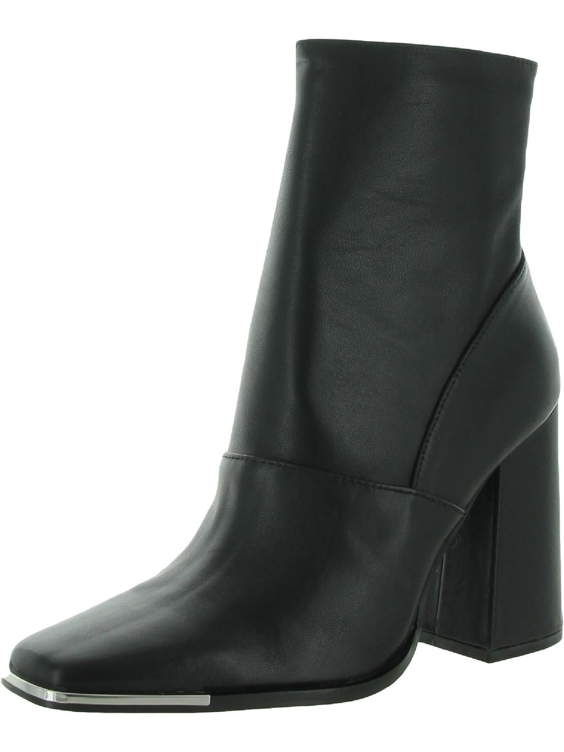 

Женские кожаные ботильоны Excess с квадратным носком Steve Madden, цвет Black Leather