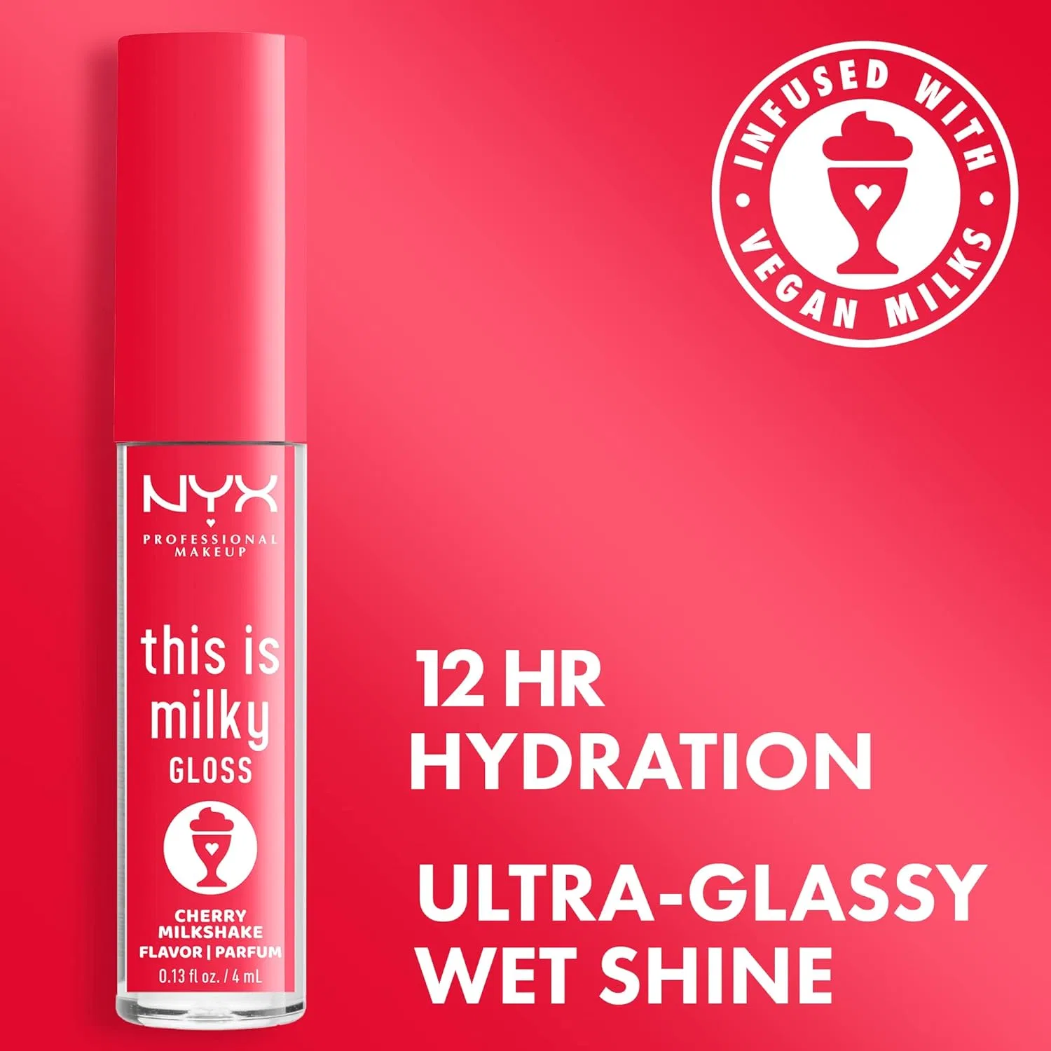 Блеск для губ NYX Professional Makeup This Is Milky Gloss Cherry Milkshake 0.13 Fl Oz — фото 2
