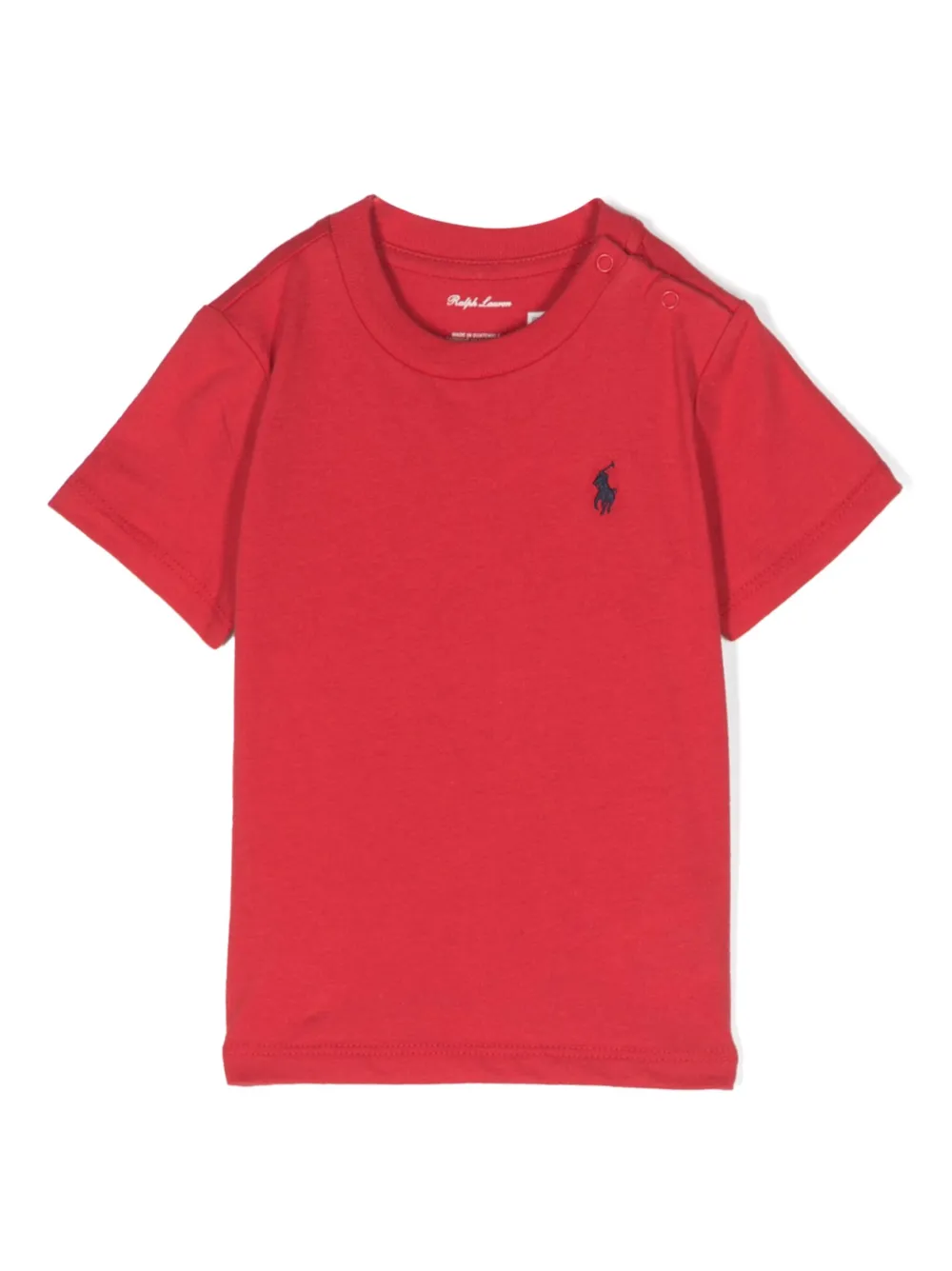 

Футболка с вышитым логотипом POLO RALPH LAUREN KIDS, красный