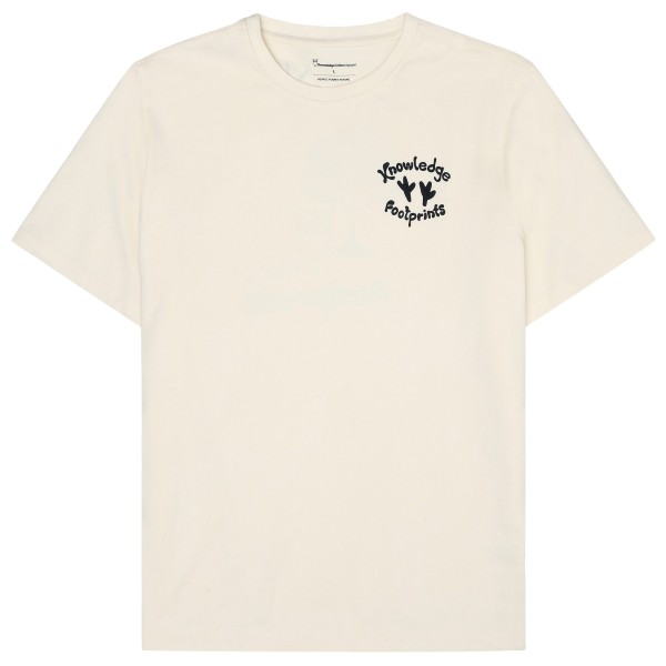 

Обычная футболка с принтом из одинарного джерси Knowledgecotton Apparel, Egret
