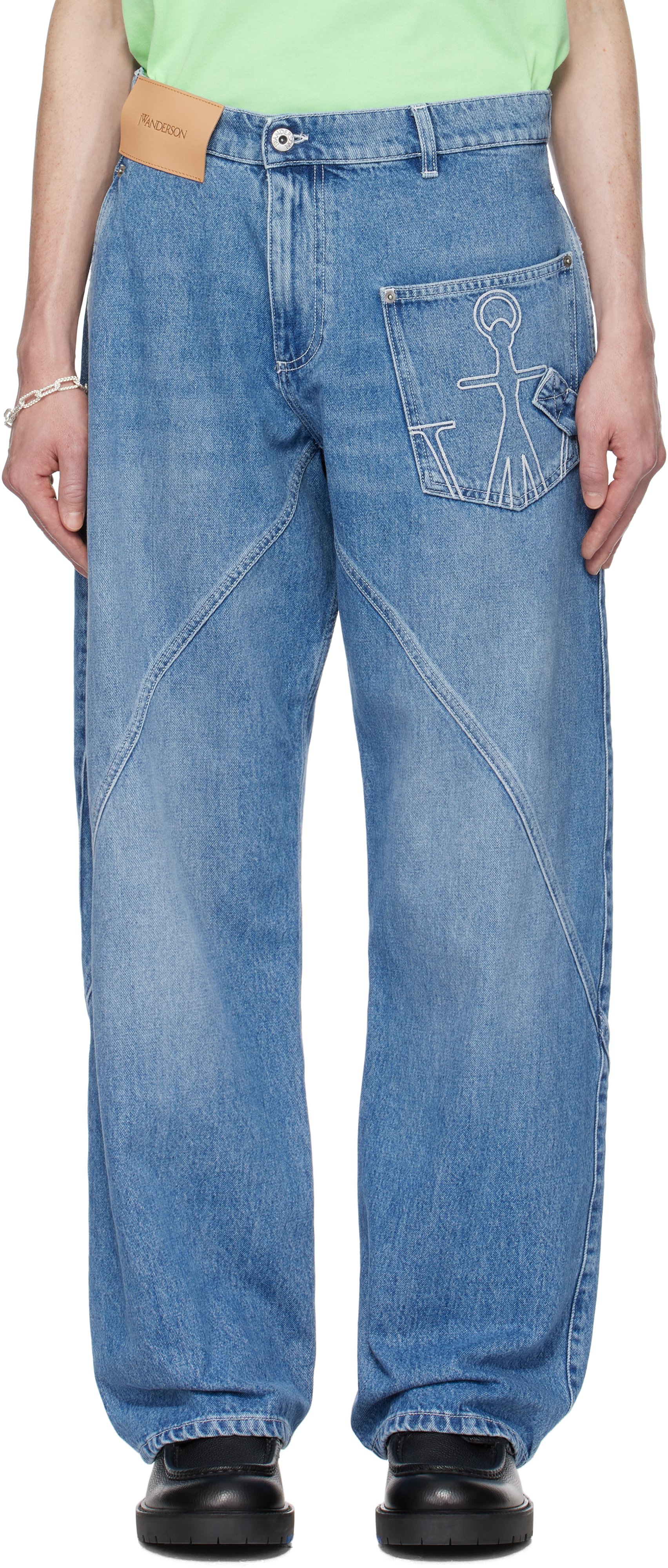 

Синие витые джинсы Workwear Denim JW Anderson