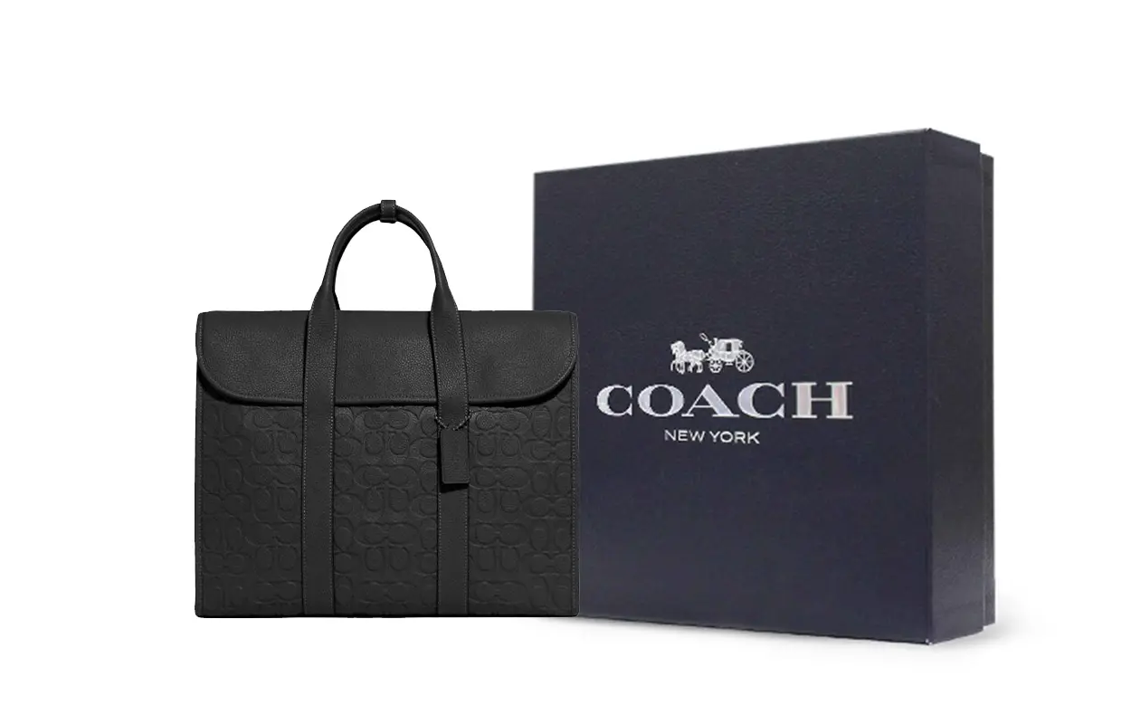

COACH Кожаная сумка Готэм через плече портфель Тубэс мужская черная