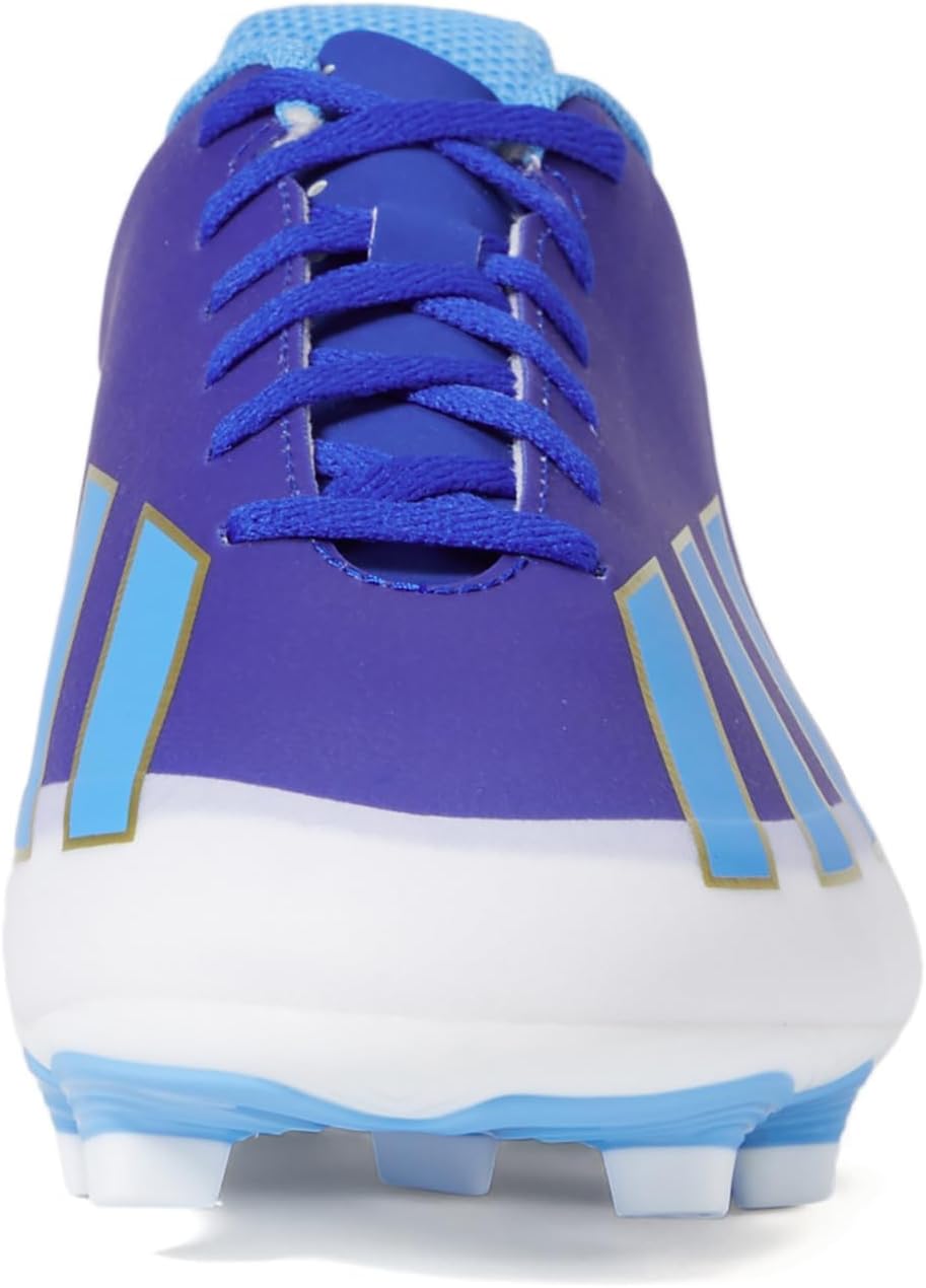 Ботинки Adidas для взрослых унисекс X Crazyfast Club для твердого грунта, белый/голубой — фото 3