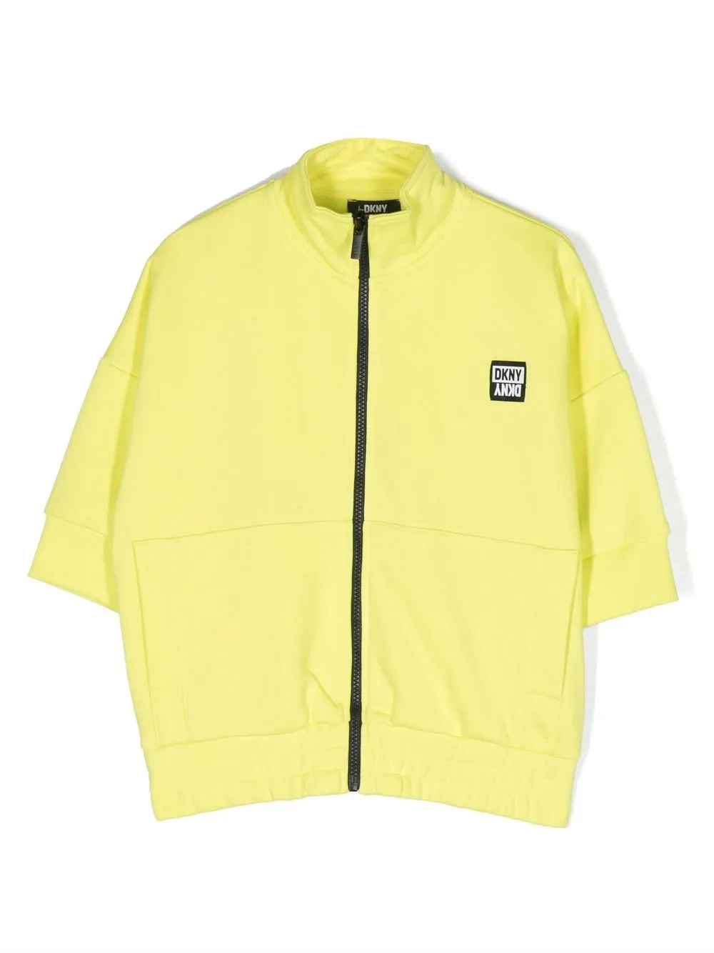 

Толстовка на молнии с короткими рукавами Dkny Kids, желтый