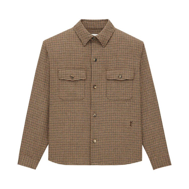 

Рубашка Saint Laurent Overshirt In Puppy Tooth, Beige/Marron/Noir