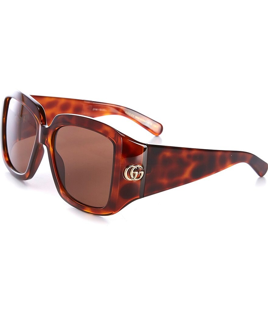 

Gucci Женские квадратные солнцезащитные очки GG1402S GG Corner Havana 55 мм, коричневый