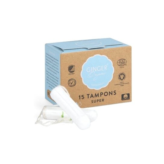 

Органические тампоны Ginger Organic Tampons без аппликатора супер 15 шт.