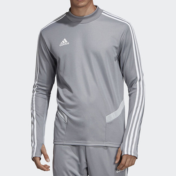 Футболка tiro19 tr топ футбол футбол athleisure повседневные спортивные быстросохнущие дышащие длинные рукава Adidas, серый — фото 3