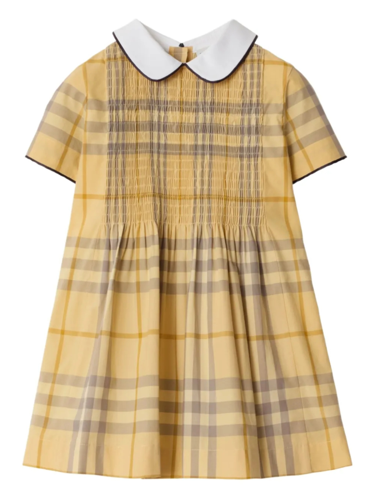 

Платье Burberry Kids из хлопка с принтом в клетку, нейтральный