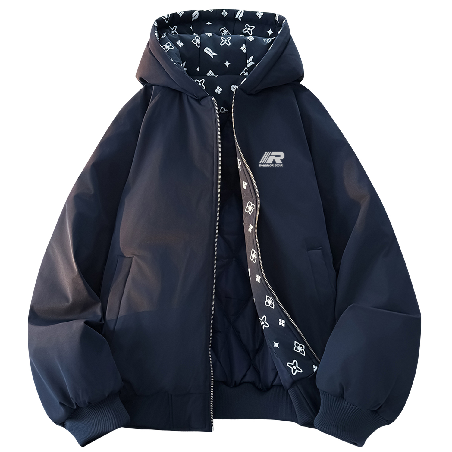 

Пуховик Unisex WARRIOR, темно-синий (thickened cotton-lined)