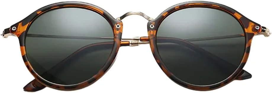 

Женские круглые солнцезащитные очки в стиле ретро, ​​прозрачные, с индивидуальным дизайном, качественные, с защитой от УФ-излучения UV400 TKKTLLT, Leopard Dark Green