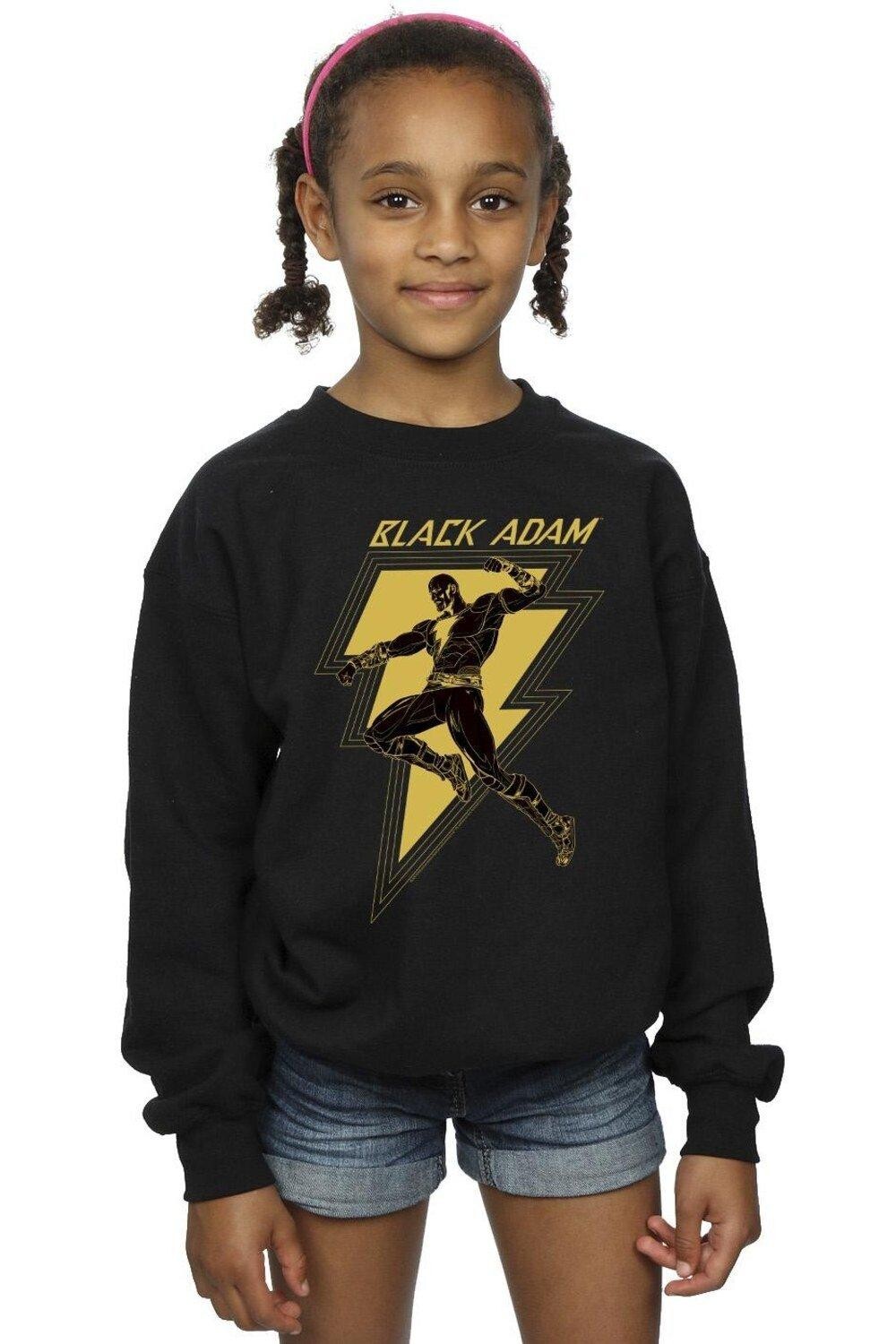 

Черный - Толстовка на груди Adam Golden Bolt DC Comics, черный