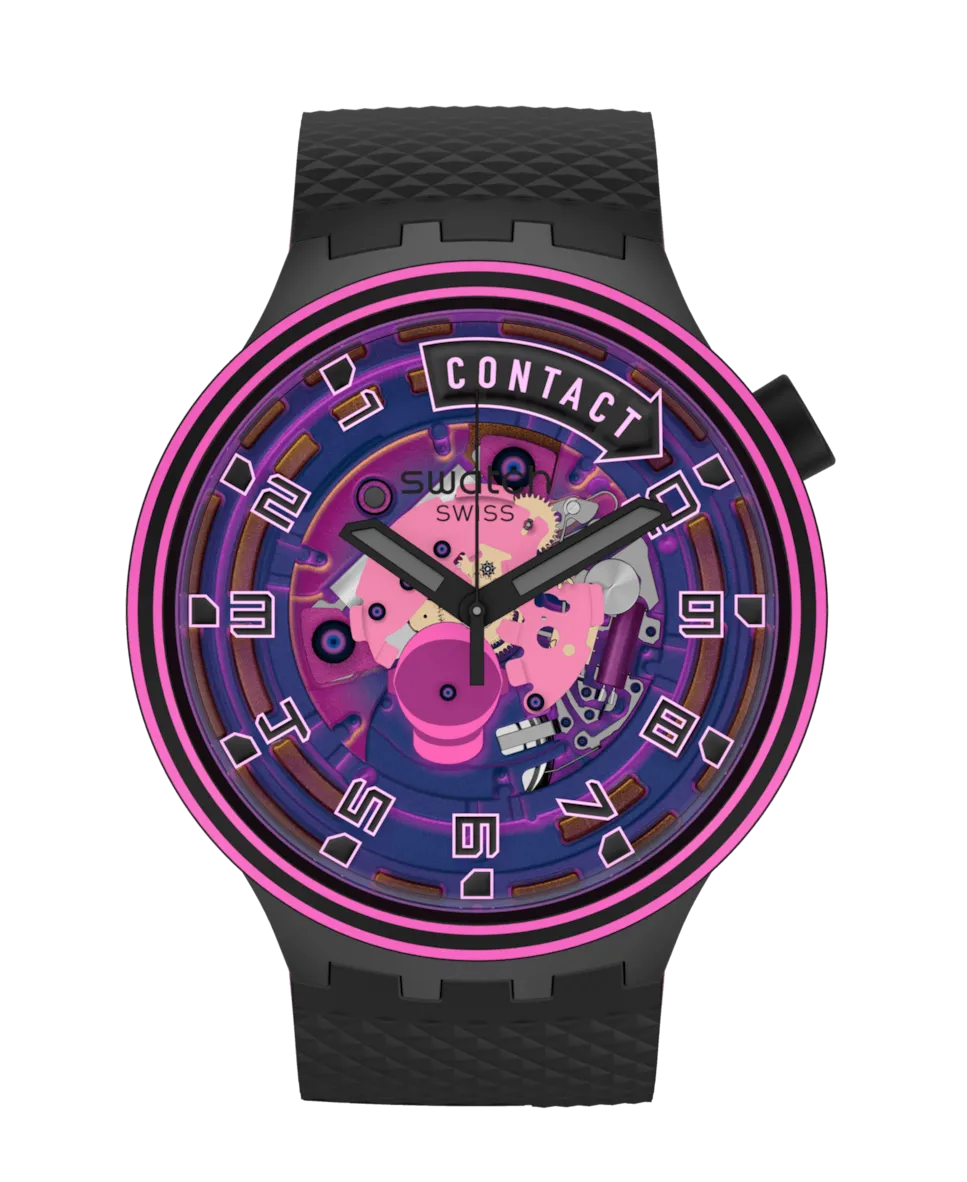 

Часы Touchdown с черным силиконовым ремешком Swatch, черный