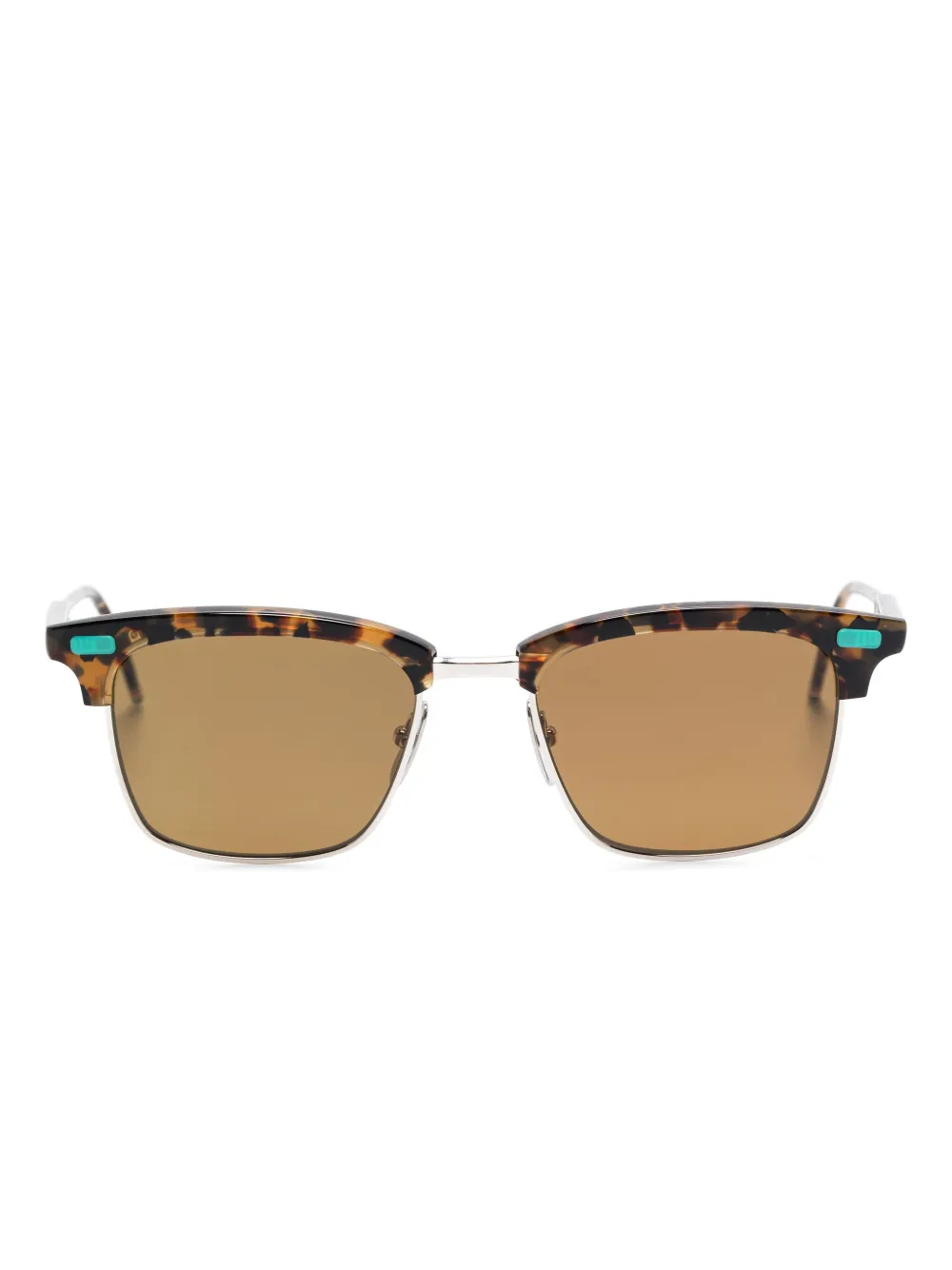 

Солнцезащитные очки в квадратной оправе Thom Browne Eyewear, коричневый
