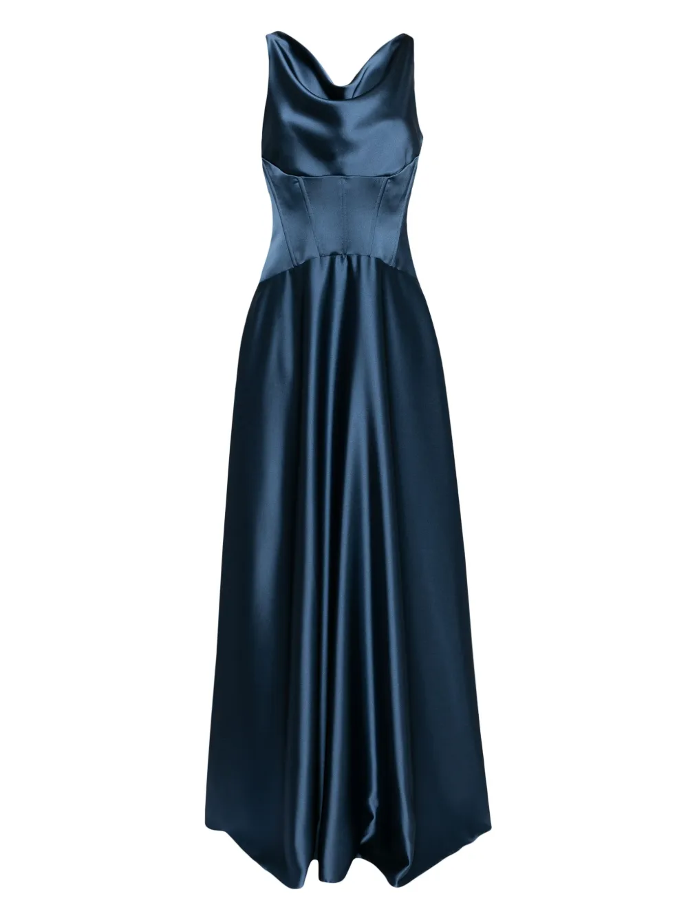

Вечернее платье с заниженной талией Amsale, синий