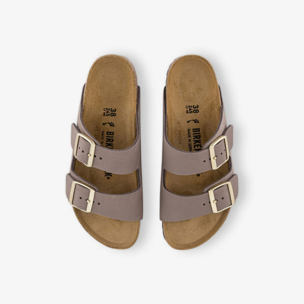 Сандалии Birkenstock Arizona из замши с двойными ремешками, фиолетовый — фото 2