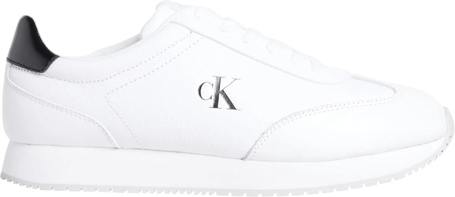 Мужские кроссовки Calvin Klein Runner на шнуровке TC Ym0ym01187 Low Top, White Bright White Ck Black — фото 3