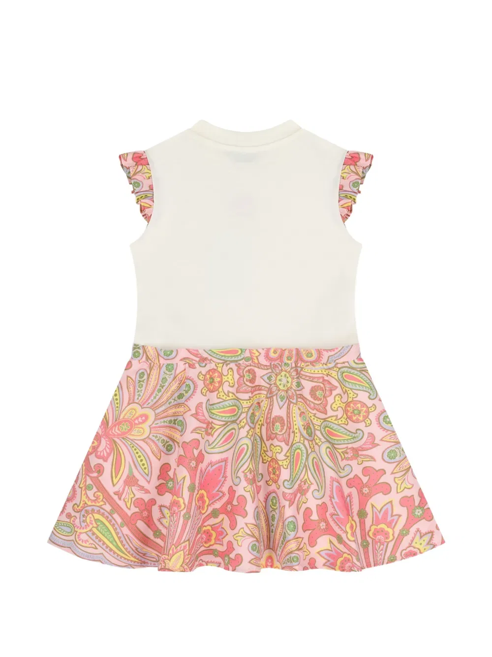 Платье с оборками и узором «пейсли» Etro Kids, розовый — фото 2