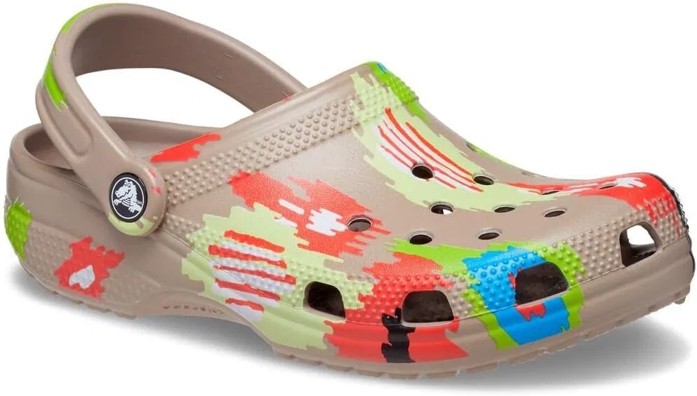 Кроксы Unisex Klassieke Graphic Clogs Wooden Shoes Crocs, Mushroom Multicoloured — фото 3
