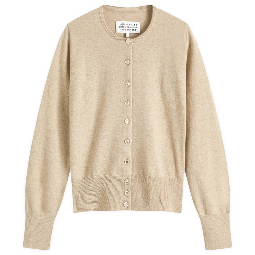 

Укороченный вязаный кардиган Maison Margiela, цвет walnut