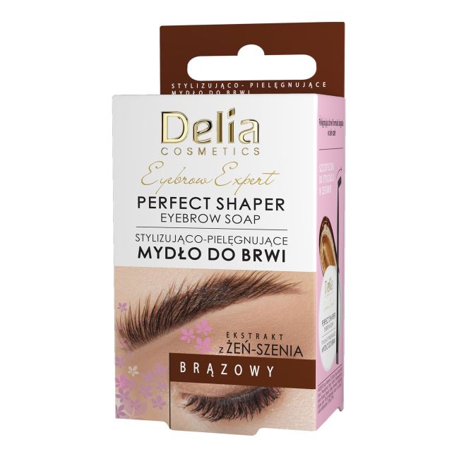 

Косметика Perfect Shaper коричневое мыло для бровей Delia, 10 мл