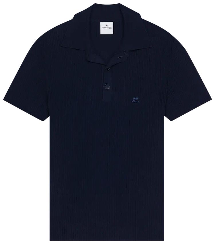 

Поло Courrèges Rib Knit Polo 'Navy', синий