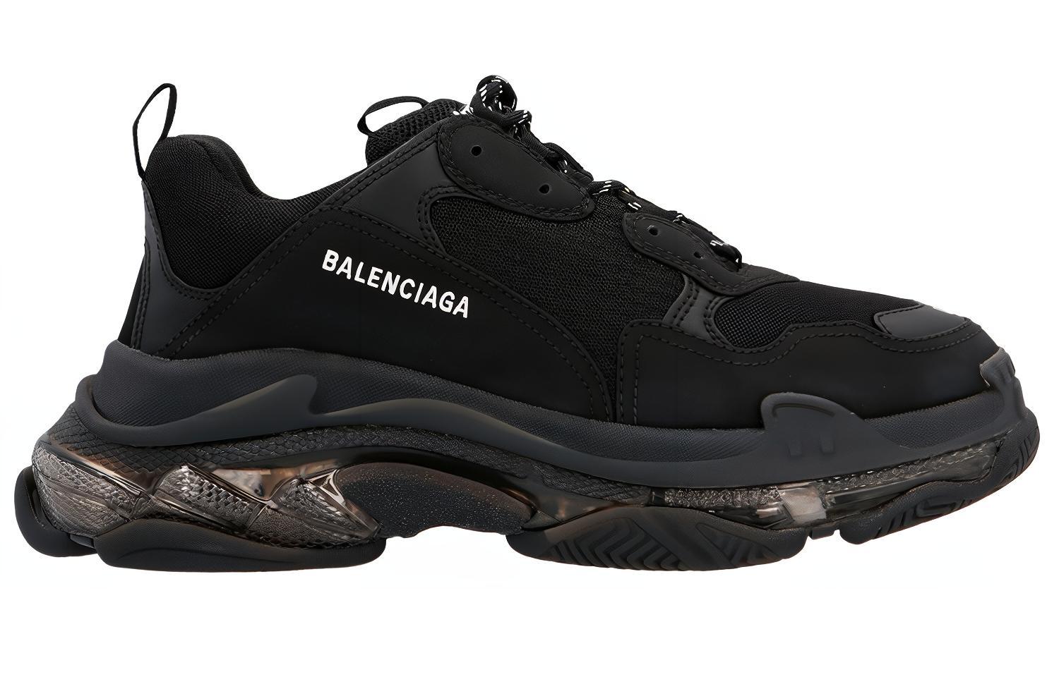 Balenciaga Тройная S с прозрачной подошвой черный — фото 3