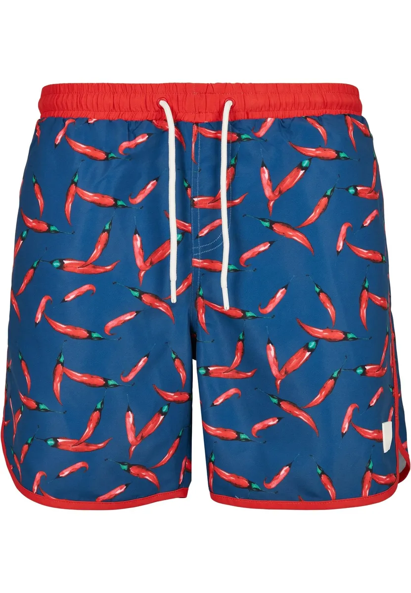 

Шорты для плавания URBAN CLASSICS " Urban Classics Men's Pattern Retro Swim Shorts", цвет Pepperoni Aop