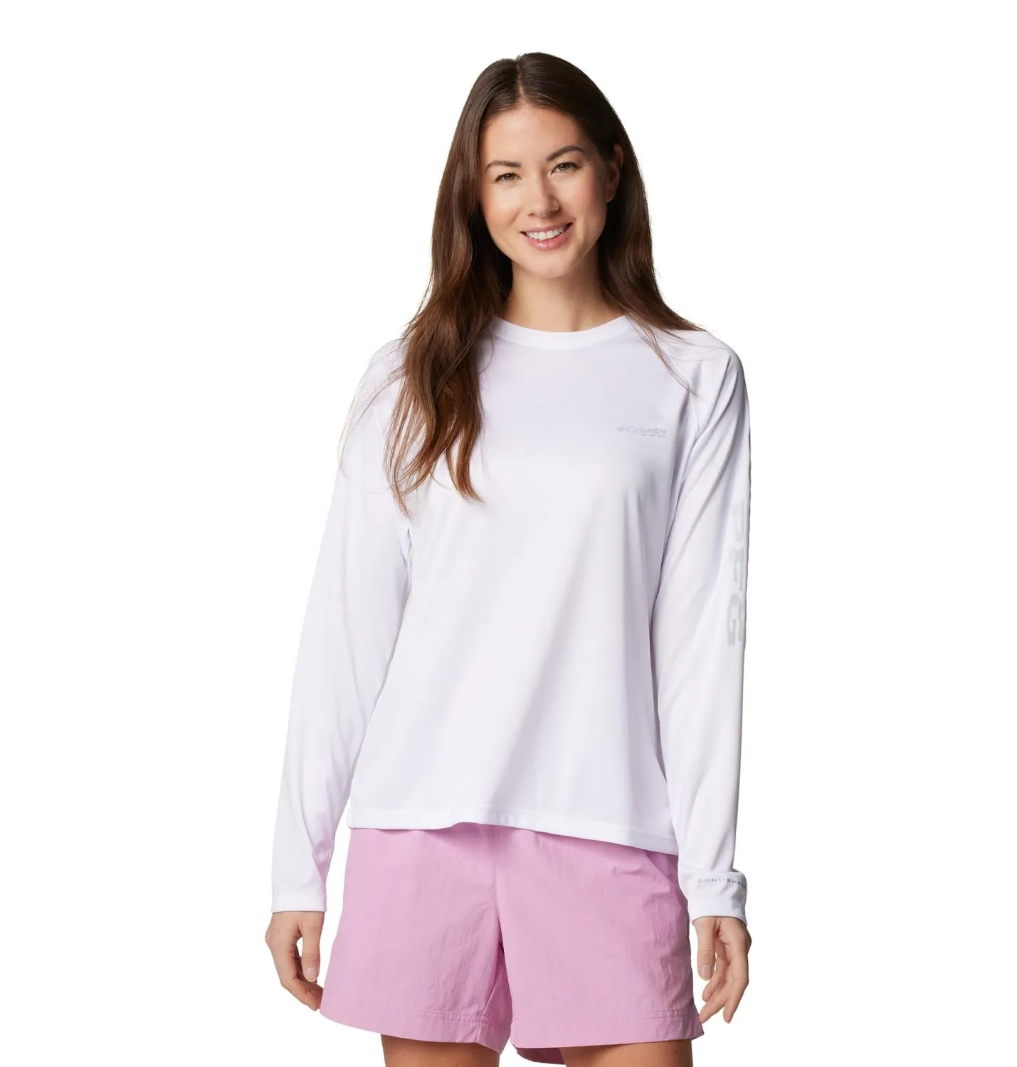 

Женская футболка Tidal Tee II Columbia, White/Cirrus Grey Logo