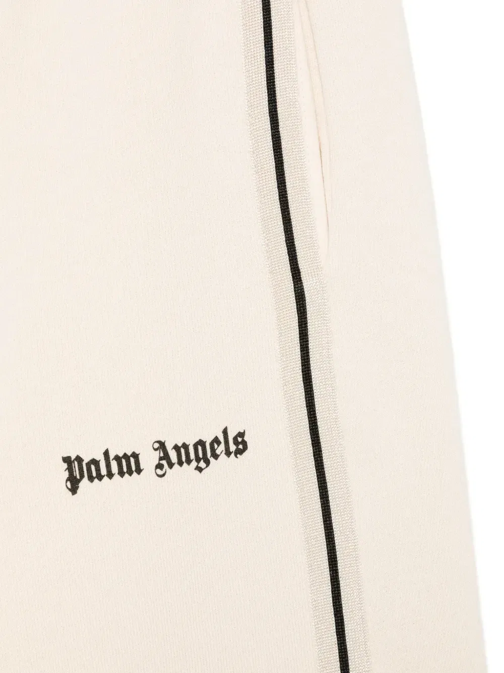 Брюки в полоску с логотипом Palm Angels Kids, бежевый — фото 3