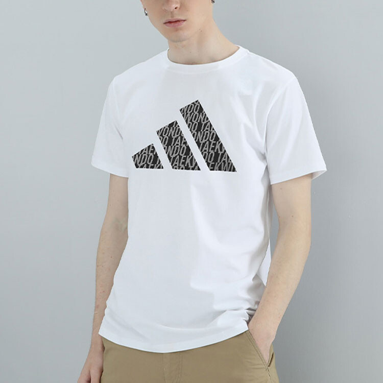 Футболка унисекс белая/черная Adidas, белый/черный — фото 4