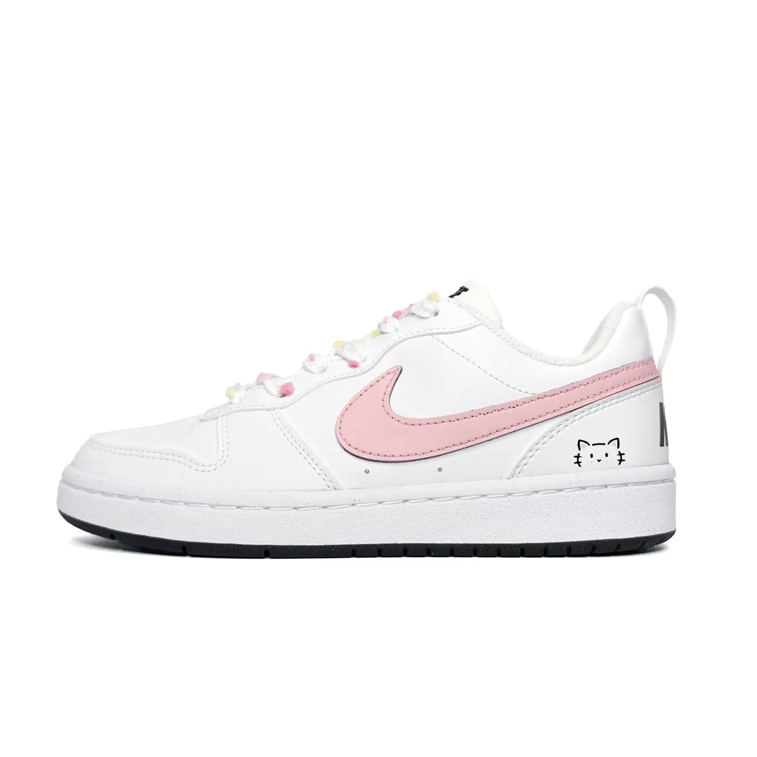

Nike Court Borough Cute Meowth устойчивые к истиранию низкие детские скейтбординг кроссовки Pink для подростков