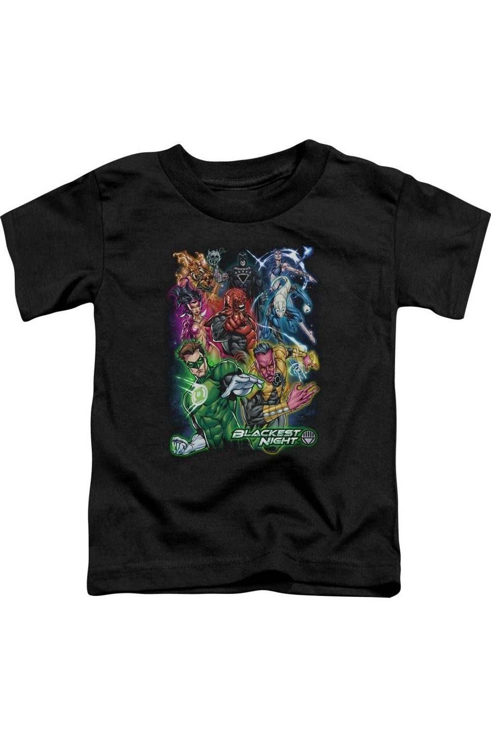 

Футболка Green Lantern Blackest Group с коротким рукавом для малышей Gildan