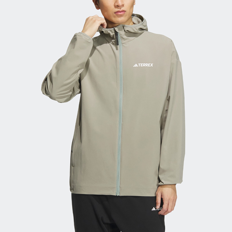 Adidas Защитная одежда от солнца унисекс галька серебристо-серый, Pebble Silver Gray — фото 4