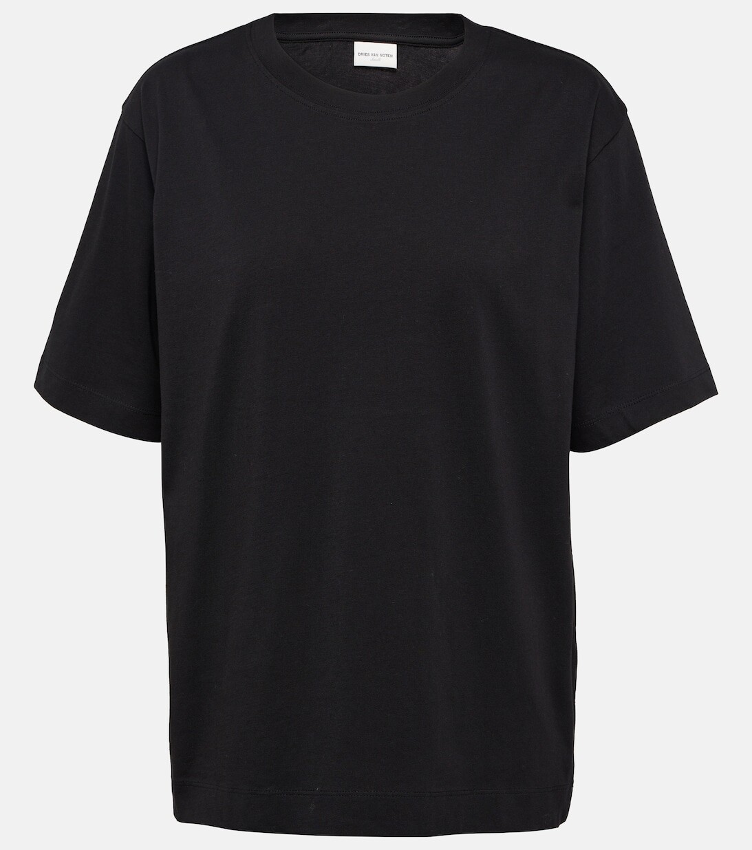 

Футболка из хлопкового джерси DRIES VAN NOTEN, черный