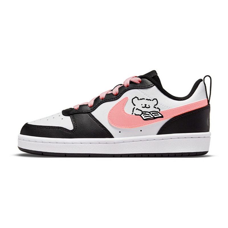 

Кроссовки Nike Court Borough 2 Kids' Skateboarding Shoes Grade School, черный/белый