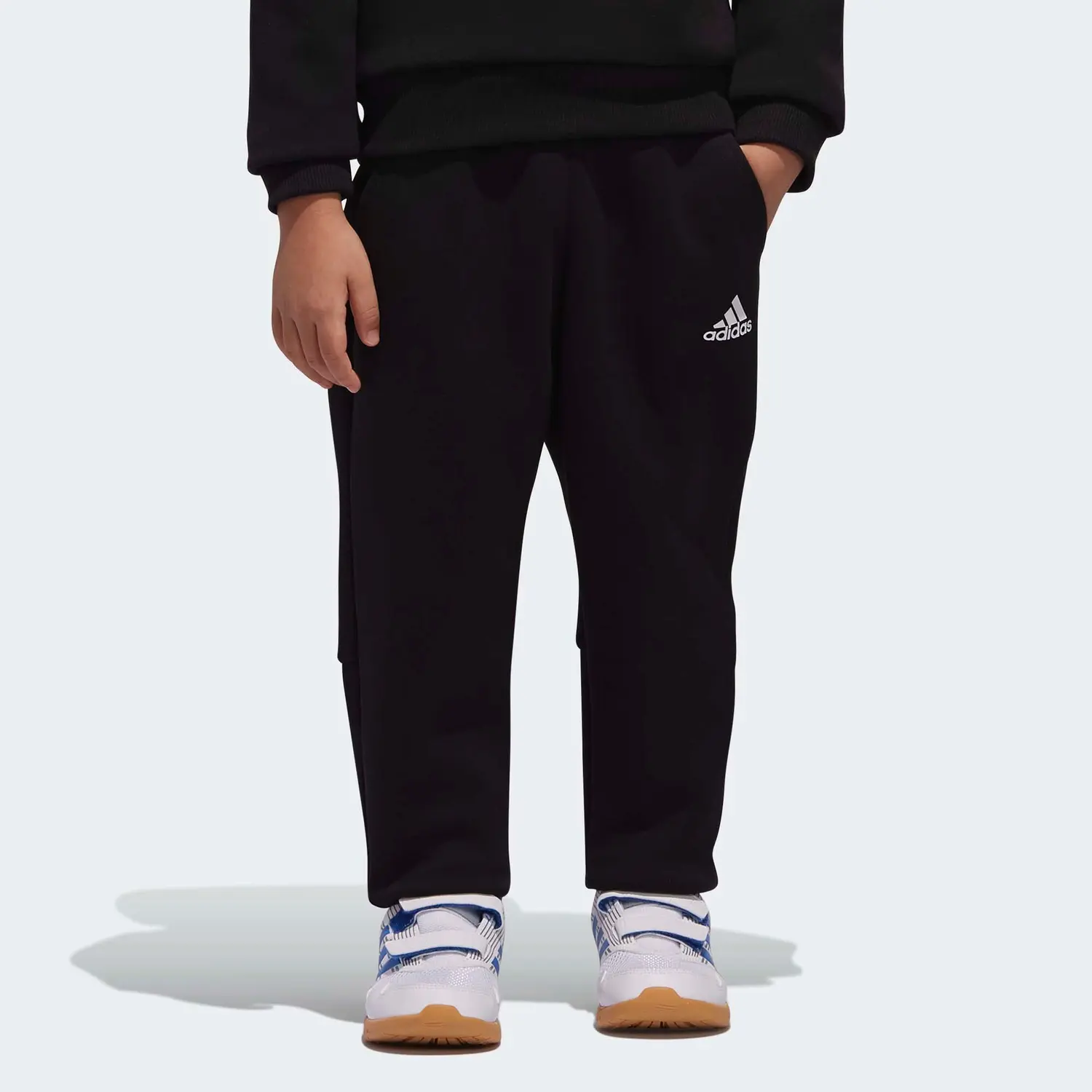 Adidas Детские вязаные спортивные штаны Black для детей 3-7 лет — фото 4