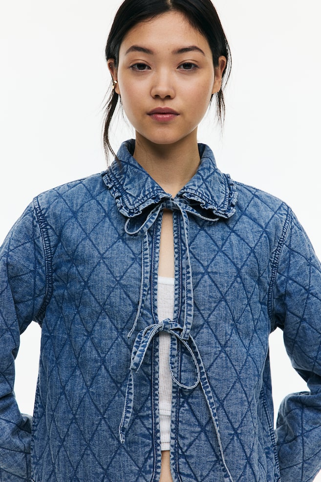 

Стеганая джинсовая куртка H&M, синий