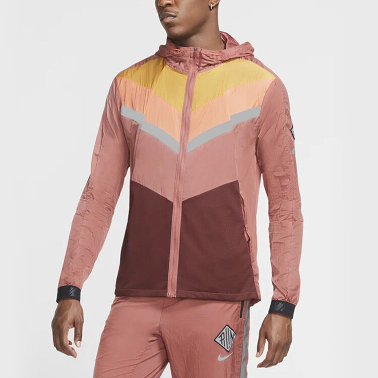 Мужская уличная куртка Nike, цвет Claystone Red/Chutney/Camellia — фото 3